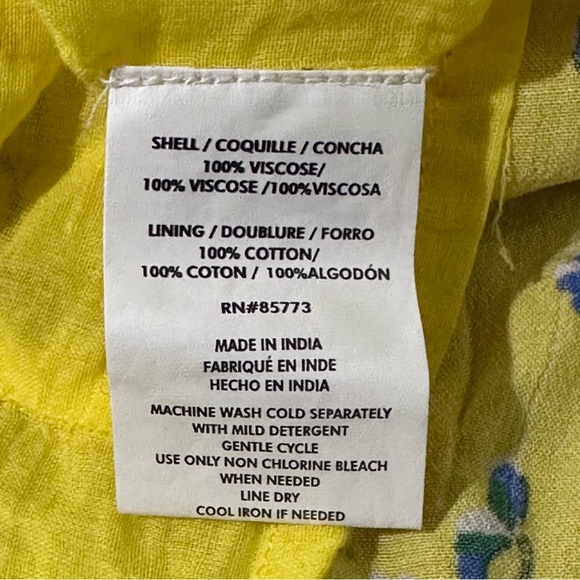 O'NEILL Women's Floral Spaghetti Strap Midi Cover Up Dress Bright Lemon/Size: XL - Picture 15 of 16